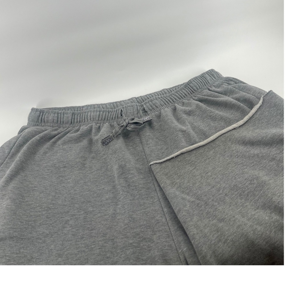 Pro Club Heavy Weight Cargo Sweatpants Mens 5XL Gray Fleece Wide Leg Raw Hem